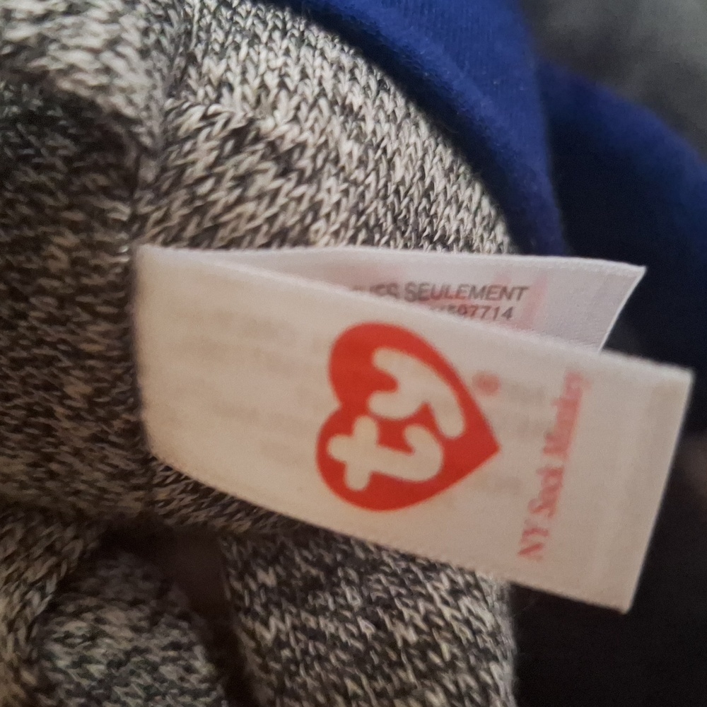 TY Beanie Baby - SOCK MONKEY (New York Shirt) (8.5" Plush) - Picture 5 of 6